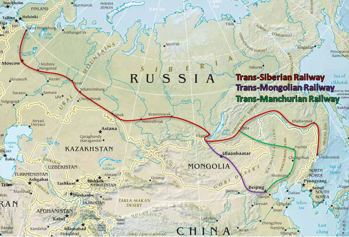 Mongolia connects Asia and Europe – Trans siberian railroad